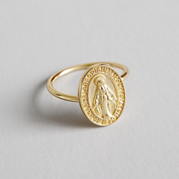 Jewelry - 18K Gold Plated Sterling Silver Angel Ring
